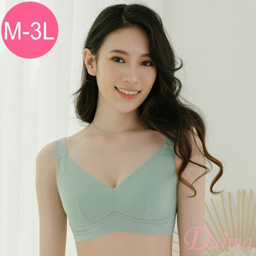 內衣  無鋼圈(M-3L)裸感輕盈包覆Bra Top美胸無痕內衣_綠色#9193