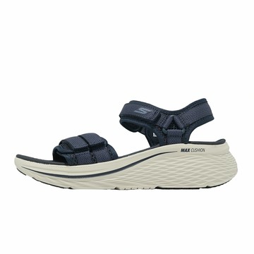Skechers 涼拖鞋 Max Cushioning Elite 2.0 女鞋 藍 米 厚底 141617NVY