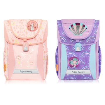 Tiger Family 學院風超輕量護脊書包 Pro 2S-桃色小兔/迷幻貝殼