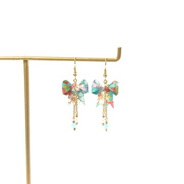 【SGS檢驗合格】日系摺紙系列耳環-蝴蝶結款 (限定色)