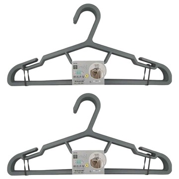 UdiLife優的生活大師 墨墨扁輕省衣架 PP材質 薄邊造型  顏色隨機  2組