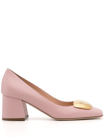 Rupert Sanderson - chrome pebble 60mm leather pumps - women - Calf Leather/Calf Leather/Calf Leather - 36 - Pink