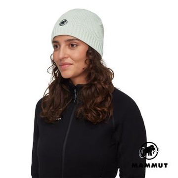 【Mammut 長毛象】Sublime Beanie 刺繡LOGO保暖羊毛帽 鼠尾草銀綠 #1191-01542