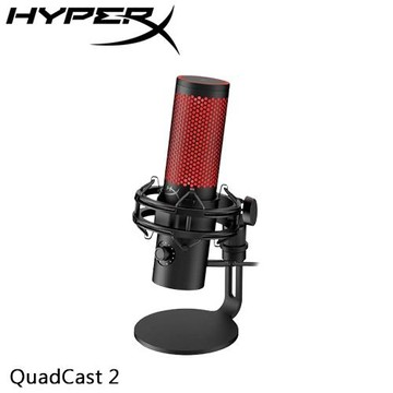 HyperX QuadCast 2 USB 電競麥克風 黑 872V1AA原價 4720 (省 1230)
