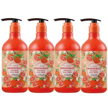 《台塑生醫》CC daily葡萄柚清爽沐浴乳580g*4入