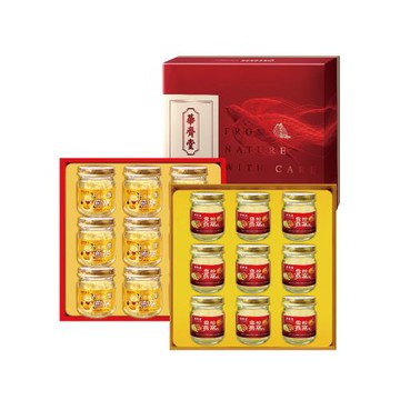 【華齊堂】燕窩禮盒精選組(金絲×3+雪蛤×3)
