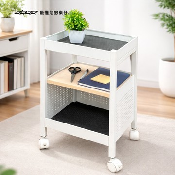 Doaa-OFFICE辦公首選｜木紋撞色收納推車