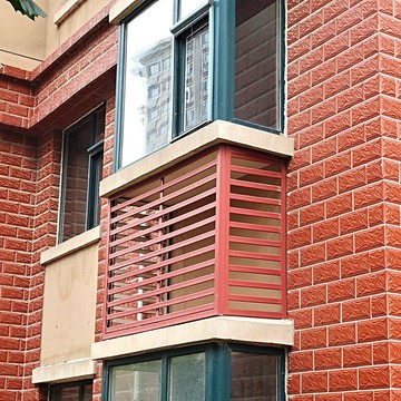 優樂悅~鋅鋼百葉窗空調外機罩工程裝飾格柵鋁藝百葉圍擋固定式通風窗批發