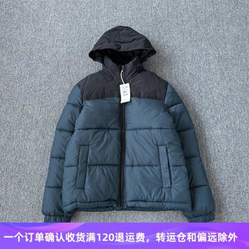 89歐出口法國牛貨 大碼加厚棉衣男短款可收納帽防風保暖防寒外套