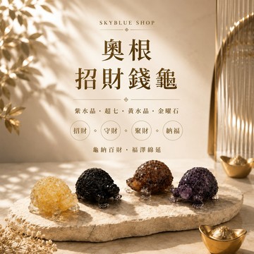 天藍小舖-奧根招財錢龜-共4款-$490【A31310263】