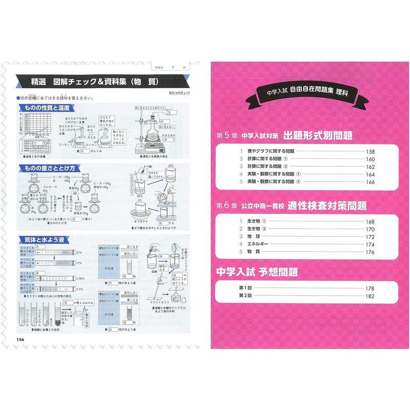 中学入試 自由自在問題集 理科 基礎から難関校受験まで 小学生 向け