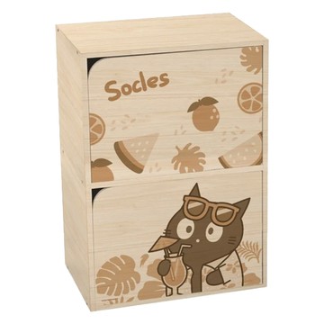 收納王妃 黃阿瑪的後宮生活 木門雙層櫃  42.5 x 29.5 x 60.5cm  1個