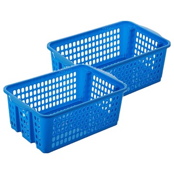 KEYWAY 聯府 美雅重疊籃(大) 居家收納好幫手  藍色  2入