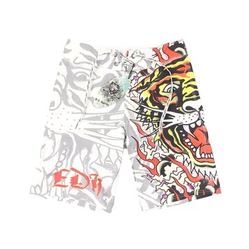 美國百分百【全新真品】ED Hardy 海灘褲 ED 短褲 休閒褲 衝浪褲 虎頭 男 31、32、33、34腰 D235