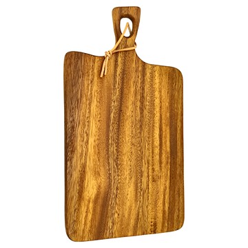 相思木製麵包砧板  1個  長邊28 x 短邊26.5 x 總長35 x 寬19 x 厚1.6 x 握把寬4.3cm