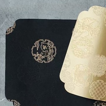 工妙堂 茶席 50 x 23cm  圓融黑金  1個