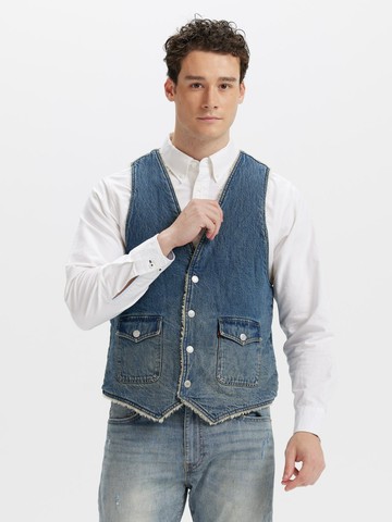 丹寧毛絨背心 可雙面穿 牛仔背心 熱賣單品