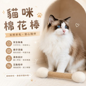 巨型棉花棒 貓咪棉花棒 逗貓棒 貓薄荷玩具 貓草玩具 羊毛氈 自嗨解悶 磨牙潔齒 耐抓咬 踢踢包 幼貓 寵物玩具 韓國