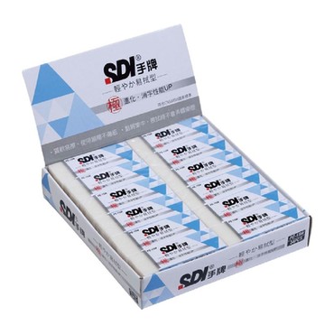 SDI 手牌 輕感 易拭型 筆擦 61 x 21 x 11.5mm 橡皮擦 24入/盒 PE-15W
