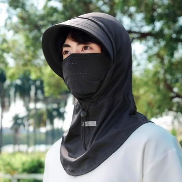 【冰絲防曬】男士防曬遮陽帽 防曬面罩 遮臉 夏季新款 防曬衣 戶外騎行 防紫外線 防曬帽 防曬衫