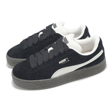 Puma 休閒鞋 Suede XL Quiet Lux Wns 女鞋 黑 白 復古 麂皮 麵包鞋 40125102