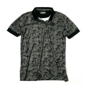 IZZVATI-迷彩涼感POLO衫-黑