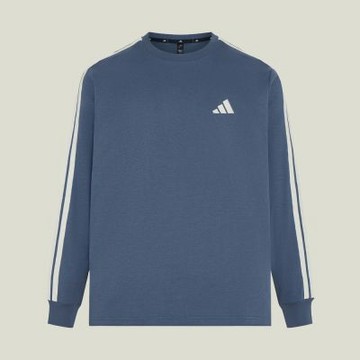 Adidas 愛迪達 St 3st Ls Tee KX0484 男 長袖上衣 休閒長袖 純棉 藍