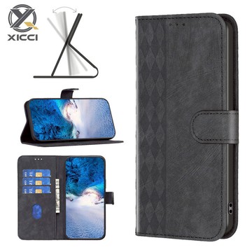 XICCI 適用於 iPhone 16/16 Plus/16 Pro/16 ProMax 皮革商務錢包翻蓋保護套卡槽磁性