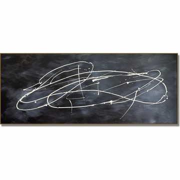 抽像大畫原創黑白滴畫極簡線條