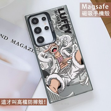 Magsafe磁吸手機殼 捂眼路飛 保護殼 適用於A17 A56 A36 A26 A16 A55 A35 A15 A25