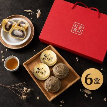 【紅豆食府】 綜合茶酥麻糬Q心禮盒(55g*6顆/盒，共6盒)