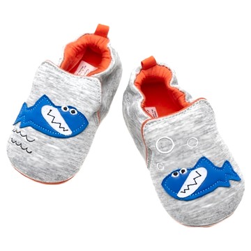 bebehome 兒童歐美手工防滑學步鞋 - 灰鯊魚  13cm