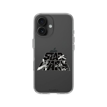 iPhone 16 Clear Case（相機按鈕） 透明 - 迪士尼-星際大戰 Star Wars - Spaceship Logo-經典