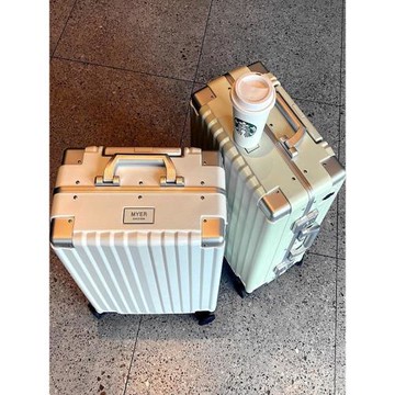 新款高檔鋁框拉桿箱萬向輪旅行箱20寸登機箱萬向輪男女皮箱學生包