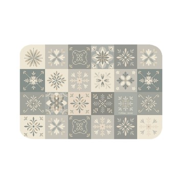 【rubber anne】頂吸 軟珪藻土吸水地墊 花璽 60x40cm 柔霧微光