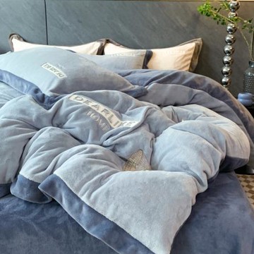 輕奢高級A類保暖牛奶絨四件套加厚雙面法蘭絨被套珊瑚絨床單 床品