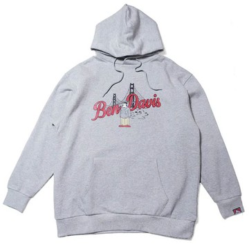 BEN DAVIS BDZ4-3000-33 PRINT SWEAT HOODIE 帽T (麻灰色)