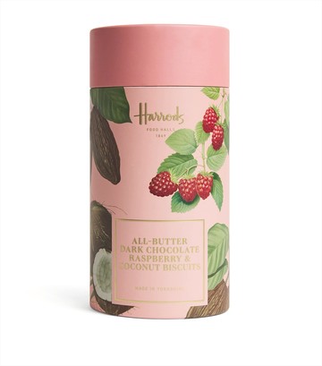Harrods All-Butter Dark Chocolate Raspberry & Coconut Biscuits