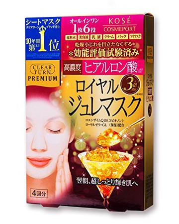 CLEAR TURN Premium 皇家果凍面膜 4片裝 高濃度玻尿酸