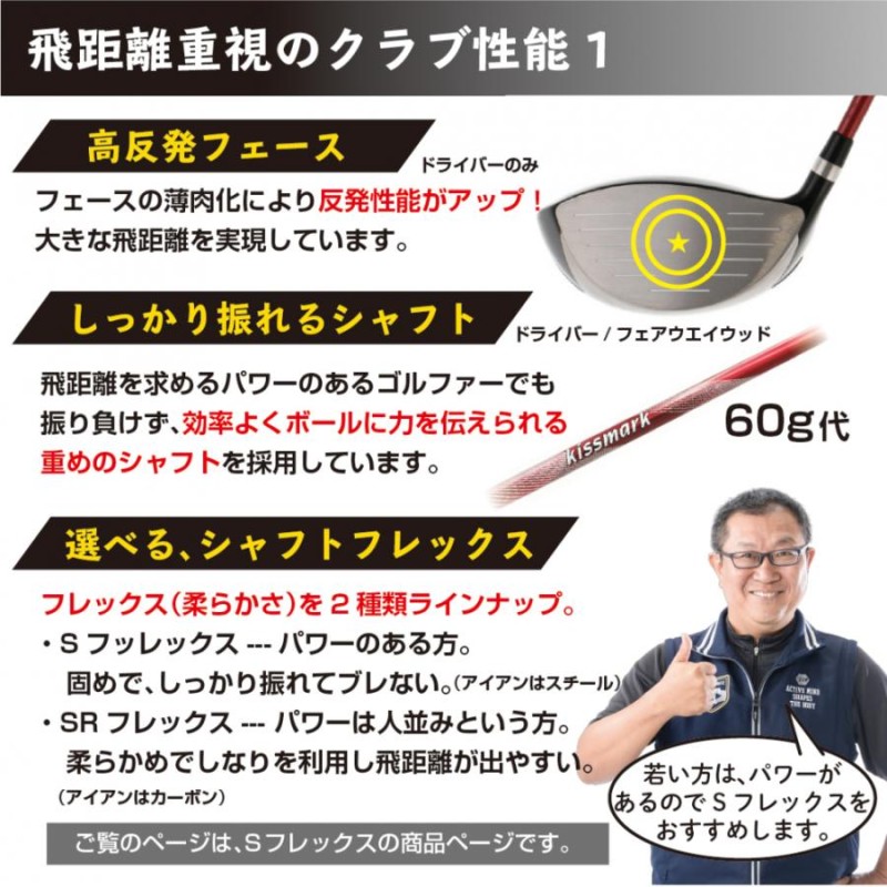 キスマーク ゴルフ クラブセット 10本セット ルール不適合である