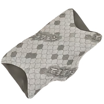 石墨烯記憶牛角枕 表布材質: 100%聚酯纖維 填充物: 100%聚氨酯 (內含石墨烯)  60 x 35 x 12cm  1個  灰色