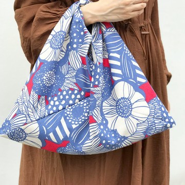 吾妻袋  購物袋  手提包 花花款粉色 M size
