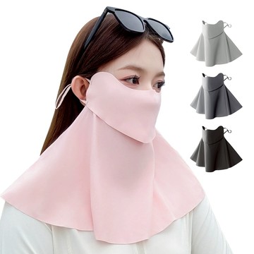 QIDINA 超親膚冰絲涼感透氣防曬護頸面罩-B