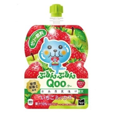 【拉拉寵物小舖】日本原裝 酷兒 Qoo 果凍飲 125ml 隨手包 蘋果草莓風味 凍飲品 飲料