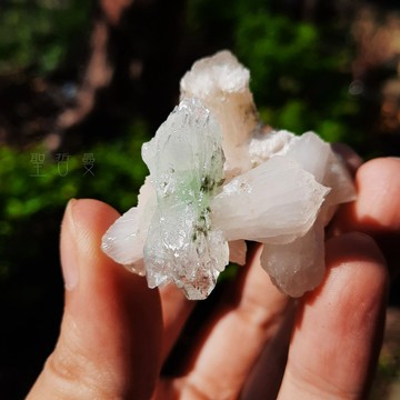 💚精品綠色魚眼石與沸石共生0112-9💛 協助擴大視野、發掘潛力、協助重大抉擇、 提高工作效率的高頻礦石