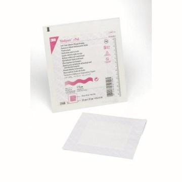 Adhesive Dressing 3M Medipore 6 X 6 Inch Soft Cloth Square White Sterile White 25 Count by 3M