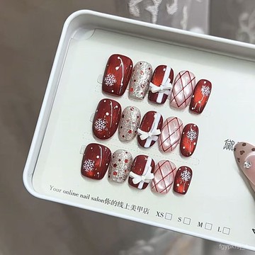 🥰可可新品🥰奈姿 純手工穿戴甲秋冬新款E043蝴蝶手繪豹紋貓眼款氣質美甲貼片手工穿戴甲顯白美甲片高級感穿戴甲日常穿戴甲