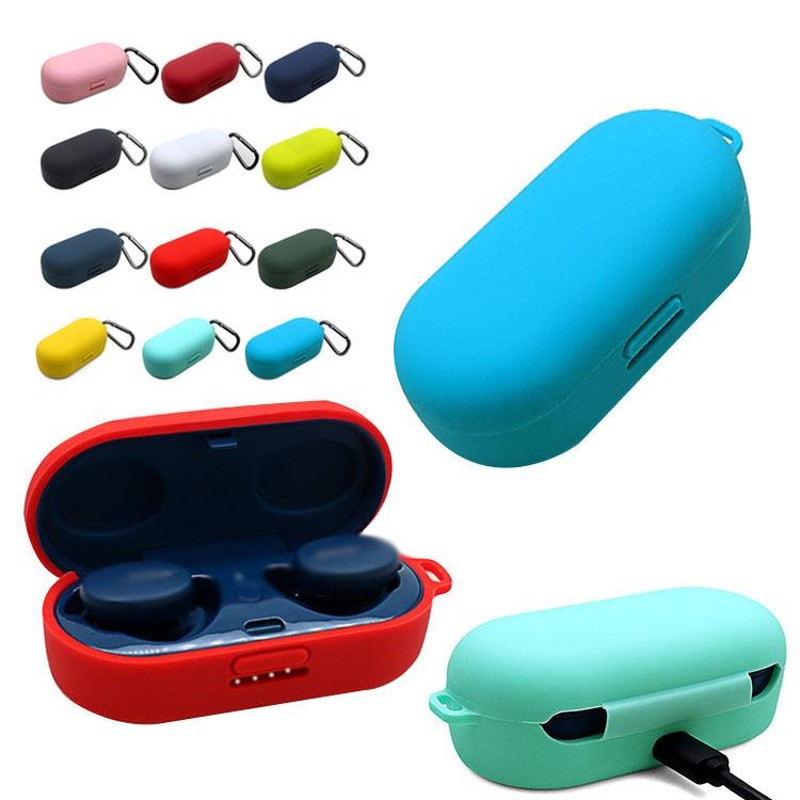 早い者勝ち❣️イヤホンケース　シリコン　シンプル　グレー　カラビナ付き Shokz OpenDots ONE ケース シリコン シンプル カラビナ付き