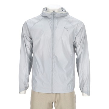 Puma 跑步系列 男款 灰色 亞規 輕量 連帽 風衣 運動 休閒 外套 52798172