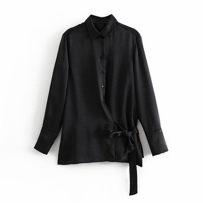 ブラウス レディース 春秋 長袖 トップス ゆったり リボン 黒ブラウス カジュアル 通勤 Ol オフィス 通販 Lineポイント最大get Lineショッピング